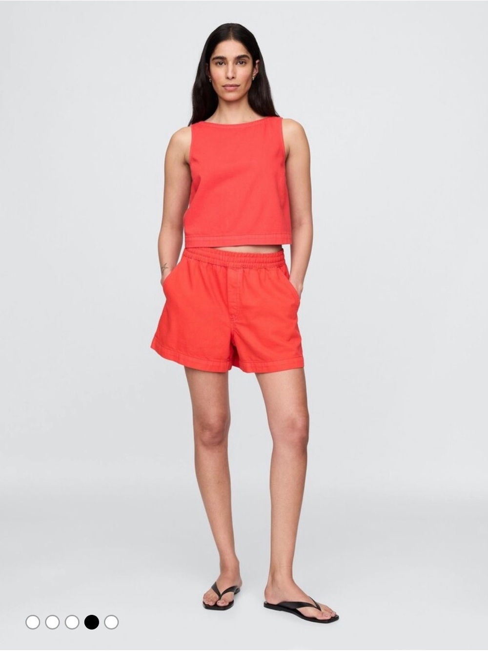 NWT Gap UltraSoft Red Denim Pull-On Shorts - Small